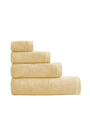 PLAIN COTTON TERRY BATH TOWEL (500 GSM) - Light yellow by Zara