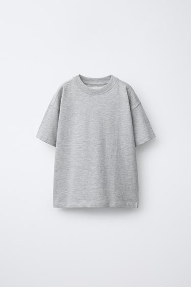 PLAIN MEDIUM WEIGHT T-SHIRT - Grey marl by Zara