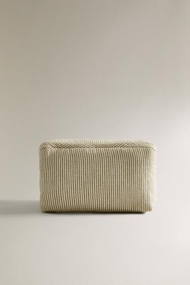 CHILDREN'S STRIPED MUSLIN WASH BAG - Green by Zara