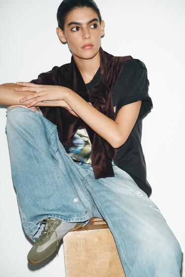 CONTRAST RUNNING SNEAKERS - Khaki Green by Zara