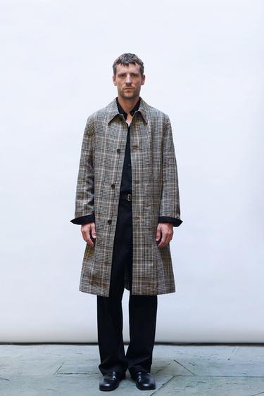 LIMITED EDITION WOOL - LINEN COAT - Brown by Zara