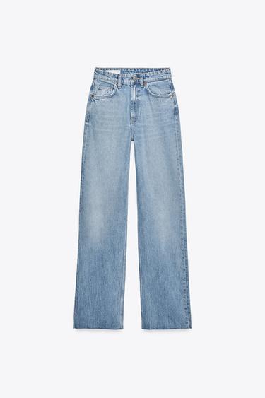 TRF WIDE-LEG HIGH-WAIST JEANS - Indigo by Zara
