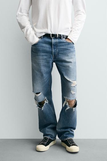STRAIGHT FIT JEANS - Blue by Zara