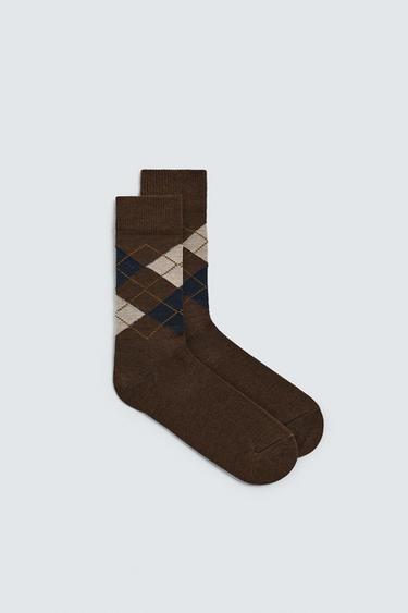 ARGYLE SOCKS WITH WOOL - various by Zara