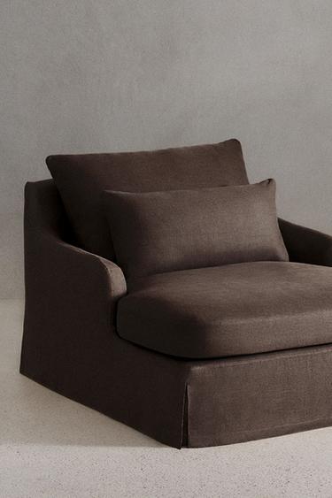 LOVESEAT 01 LINEN COVER - Aubergine by Zara