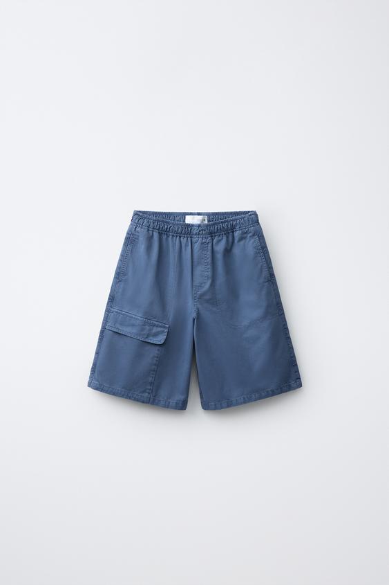 PUKAS SURF CARGO BERMUDA SHORTS - Blue by Zara - Image 0