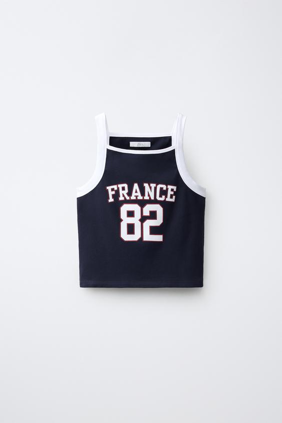 FRANCE PRINT TOP - Navy blue by Zara - Image 0