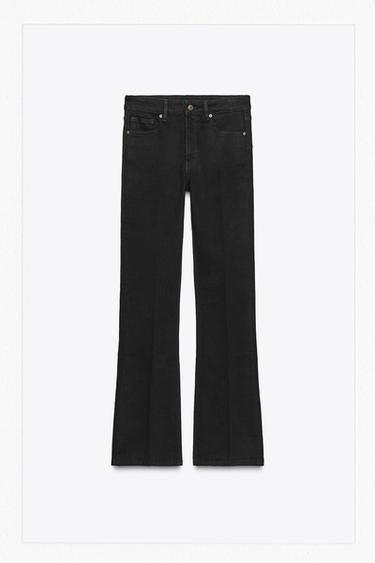 ZW COLLECTION BOOTCUT MID-WAIST JEANS - Black by Zara