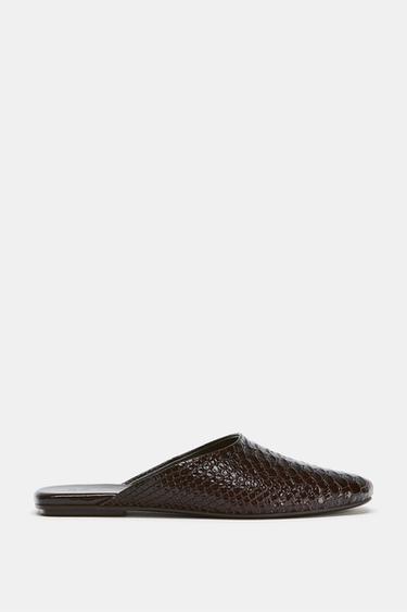 LIMITED EDITION LEATHER MULES - Chocolate Brown by Zara