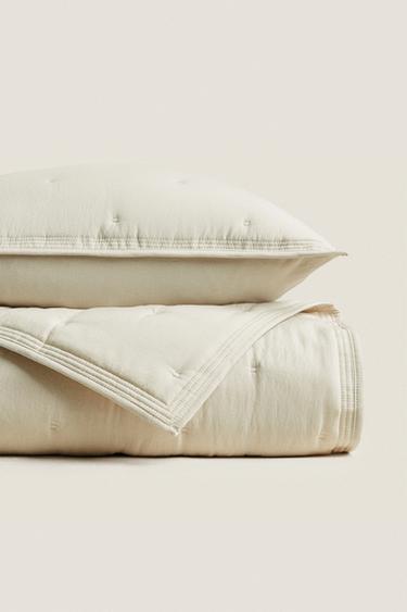 MICROFIBRE QUILT - Light beige by Zara