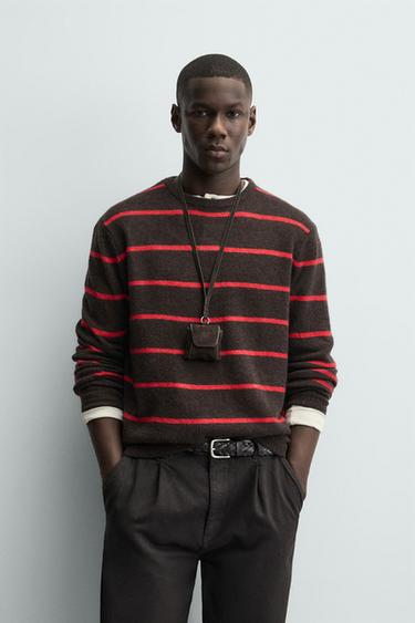 STRIPED WOOL JUMPER - striped by Zara