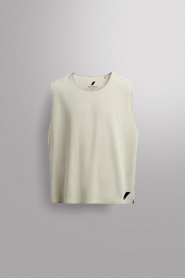 PERFORATED RUNNING TANK TOP - Light green by Zara