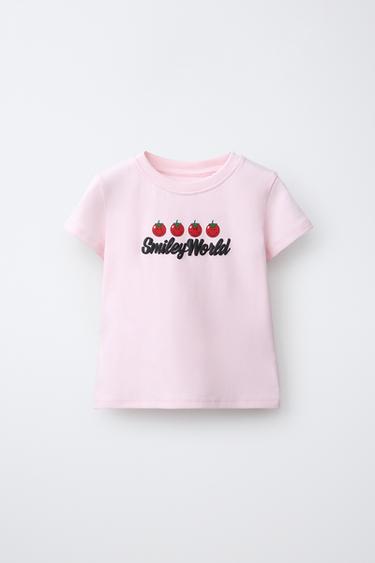 SMILEYWORLD ® TOMATO PRINT T-SHIRT - Pink by Zara