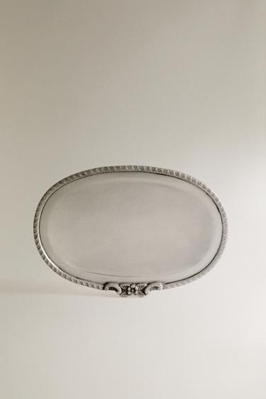 OVAL METAL BATH SOAP DISH - Silver by Zara