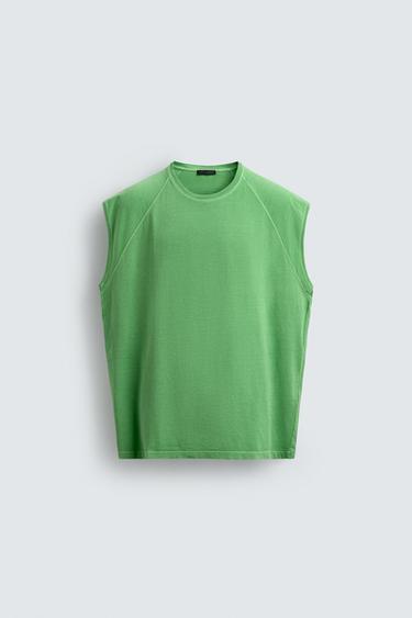 FADED TANK TOP - Green by Zara