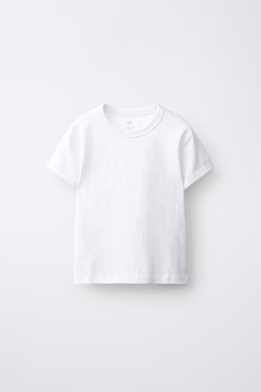 RUSTIC COTTON T-SHIRT - White by Zara