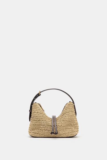 BRAIDED MINI BUCKET BAG - Light beige by Zara