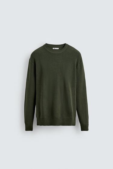 PURL KNIT SWEATER - Green by Zara