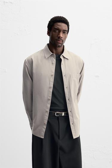 SOFT COTTON SHIRT - Grey by Zara
