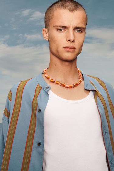 LIMITED EDITION STRIPED SHIRT - Blue / Green by Zara