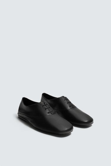 LEATHER SHOES - Black by Zara