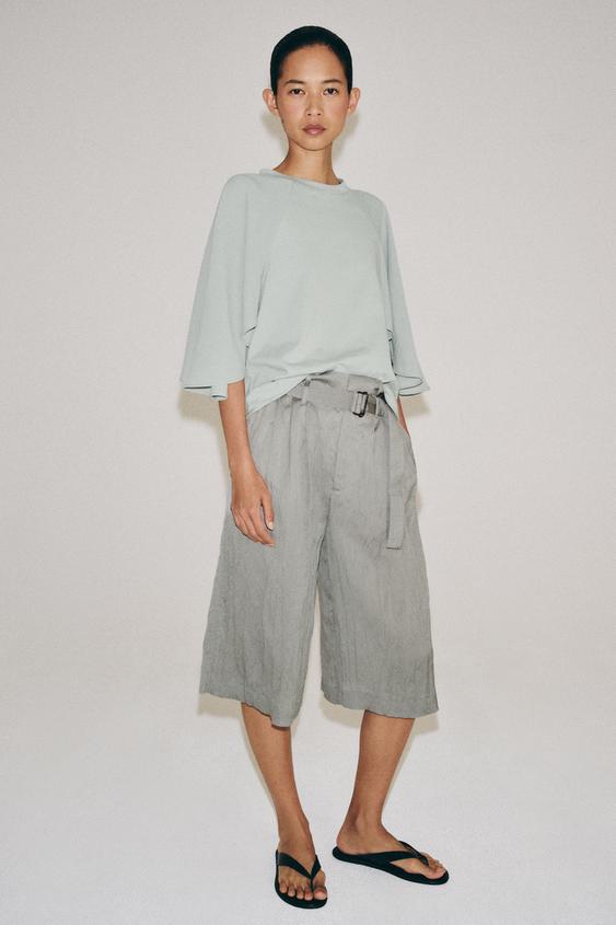 CONTRAST T-SHIRT - Blue / Grey by Zara - Image 0