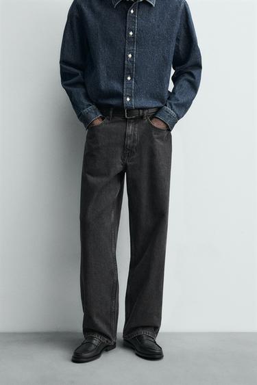 BAGGY FIT JEANS - Black by Zara