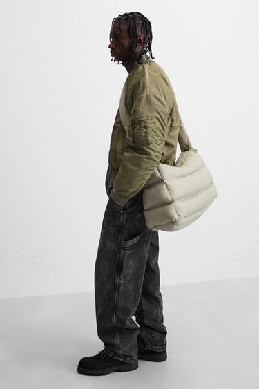 PADDED NYLON BAG - Grey by Zara - Image 0