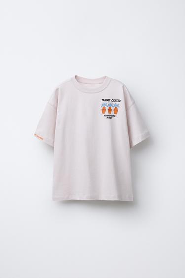 RABBIT PRINT T-SHIRT - Pearl grey by Zara - Image 0