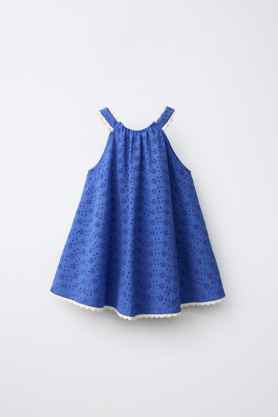 EMBROIDERED SHIFFLY LACE DRESS - Bluish by Zara - Image 0