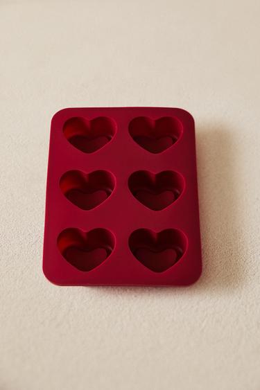 SILICONE HEARTS ICE CUBE TRAY - Reds by Zara
