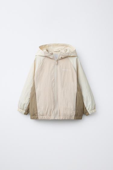 LIGHTWEIGHT COLOUR BLOCK WATER-REPELLENT RAINCOAT - Beige by Zara