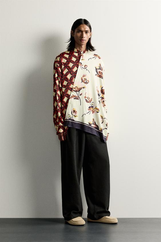 LIMITED EDITION MIXED PRINT OVERSIZE FIT SHIRT - Printed by Zara - Image 0