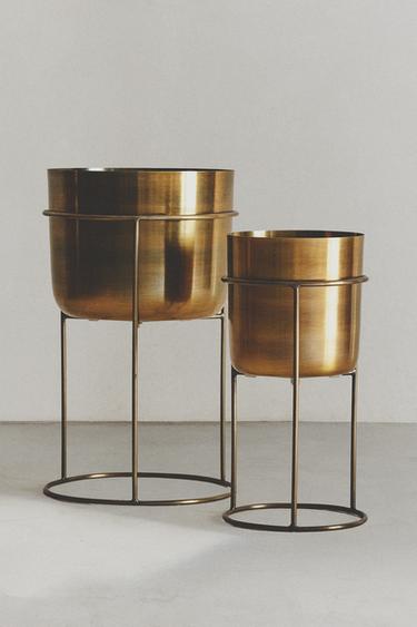 GOLD PLANTER - Golden by Zara
