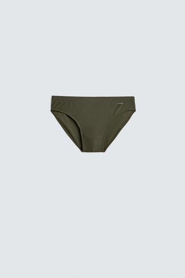 SLIP SWIMMING TRUNKS - Khaki by Zara