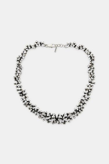 SPARKLY CHOKER NECKLACE - Silver by Zara