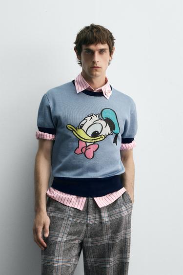 DONALD DUCK KNIT T-SHIRT HARRY LAMBERT FOR ZARA X DISNEY - Blue by Zara