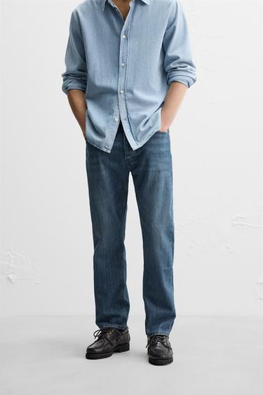 REGULAR STRAIGHT-LEG JEANS - Blue by Zara