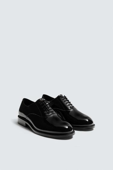 FAUX-PATENT DRESS SHOES - Black by Zara