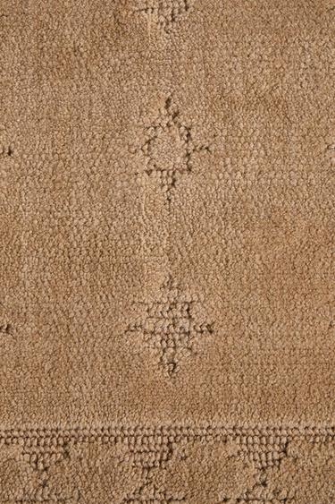 DIAMOND WOOL RUG - Beige by Zara