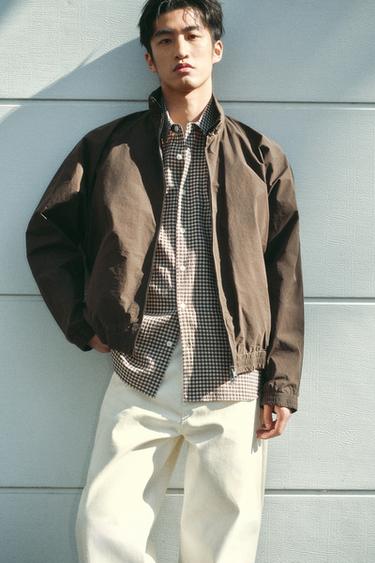 RELAXED FIT BOMBER JACKET - Chocolate by Zara