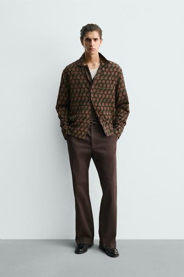 PAISLEY PRINT FLOWING SHIRT - Brown by Zara