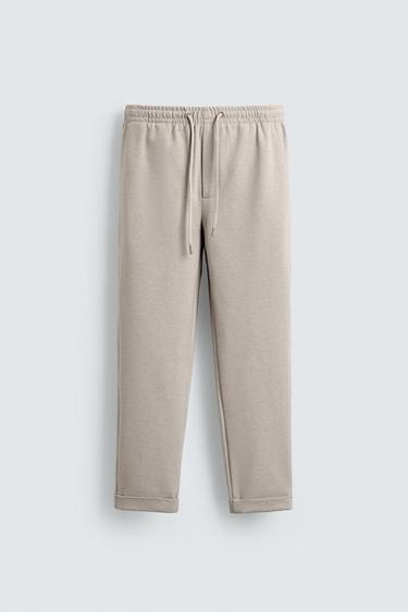EASY CARE JOGGER WAIST TROUSERS - Light tan by Zara