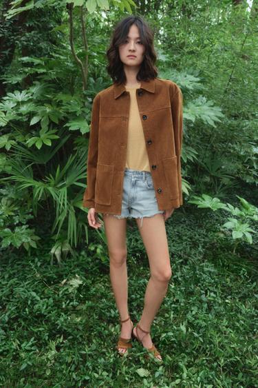 SUEDE LEATHER JACKET ZW COLLECTION LIMITED EDITION - Brown by Zara