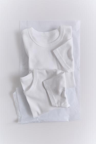 2-PACK OF SHORT SLEEVE T-SHIRTS - White by Zara