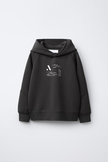 REFLECTIVE LOGO HOODIE - Brown by Zara