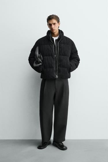 CROPPED FIT PADDED JACKET - Blue by Zara - Image 0