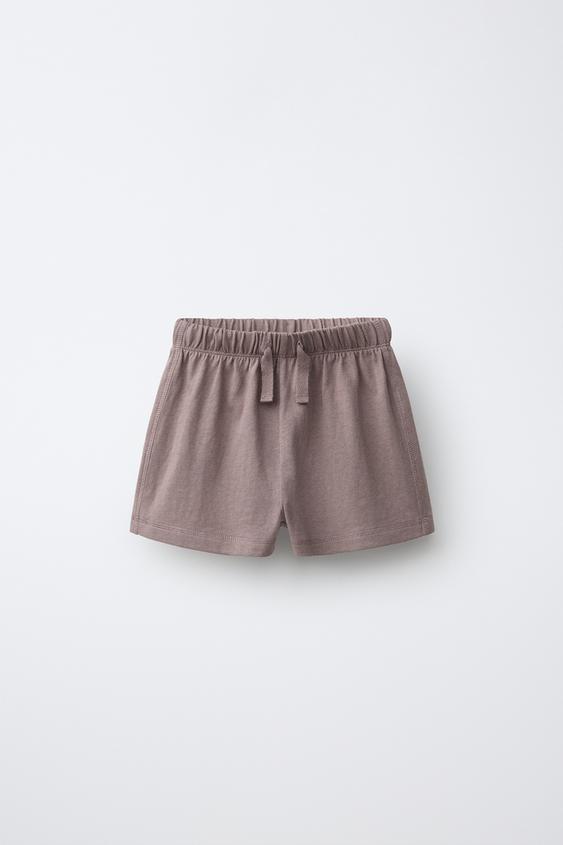 OVERSIZE STITCHED BERMUDA SHORTS - Brown / Taupe by Zara - Image 0