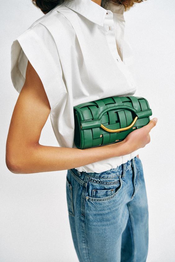 BRAIDED BAG - Green by Zara - Image 0