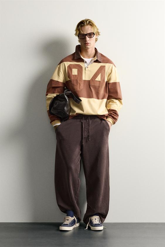 WASHED RELAXED FIT JOGGERS - Brown by Zara - Image 0